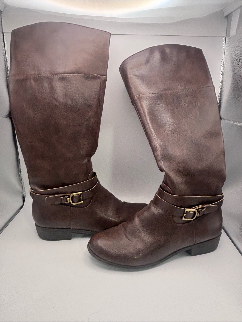 Natural Soul Women's Brown Over-the-Knee Riding Boots